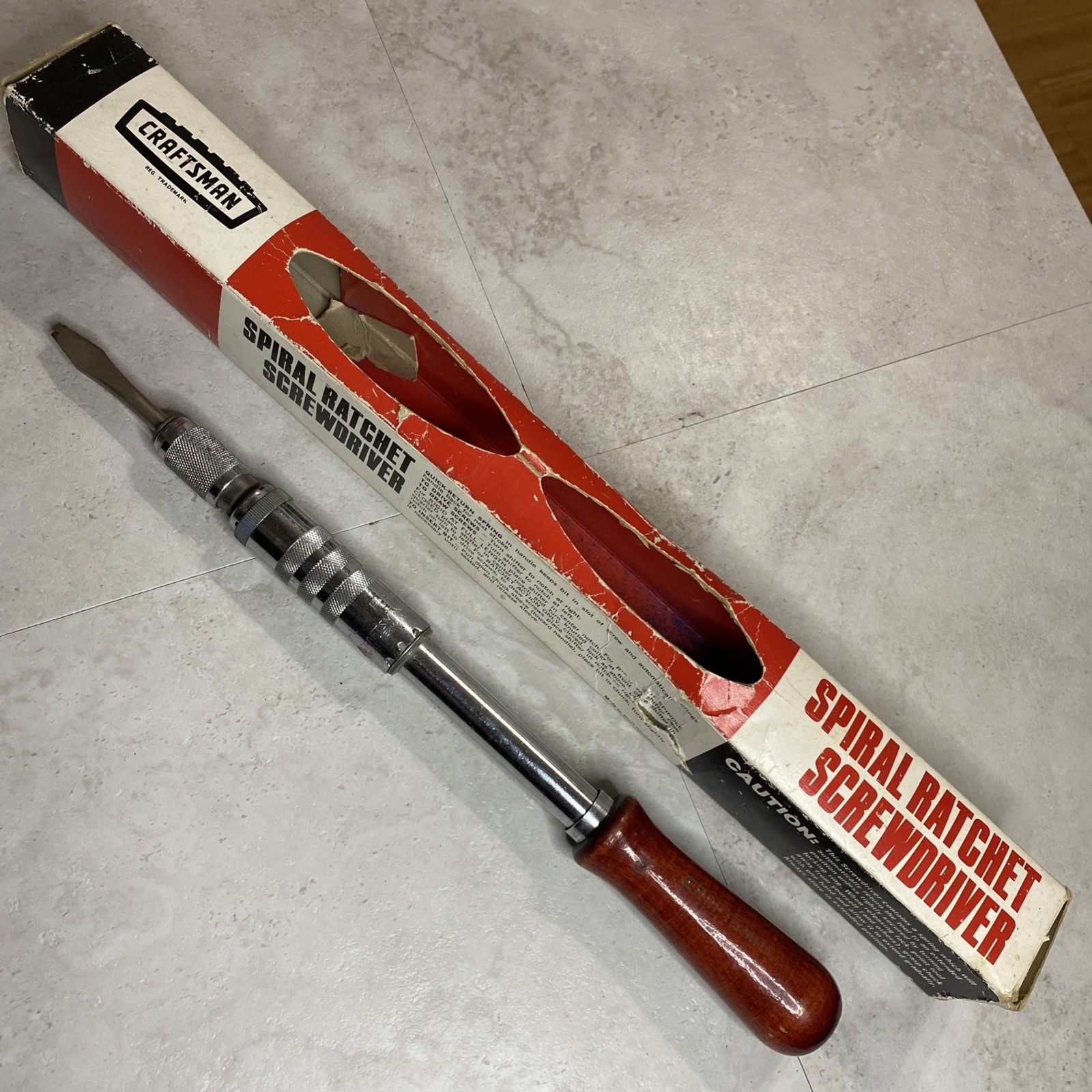 Vtg Craftsman Crown Automatic Spiral Ratchet Screwdriver 3101 West Germany W Box