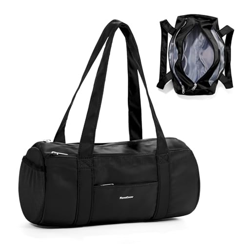 Mini Duffle Bag 13.78” Small Gym Bag, Lightweight Carry On SMALL black