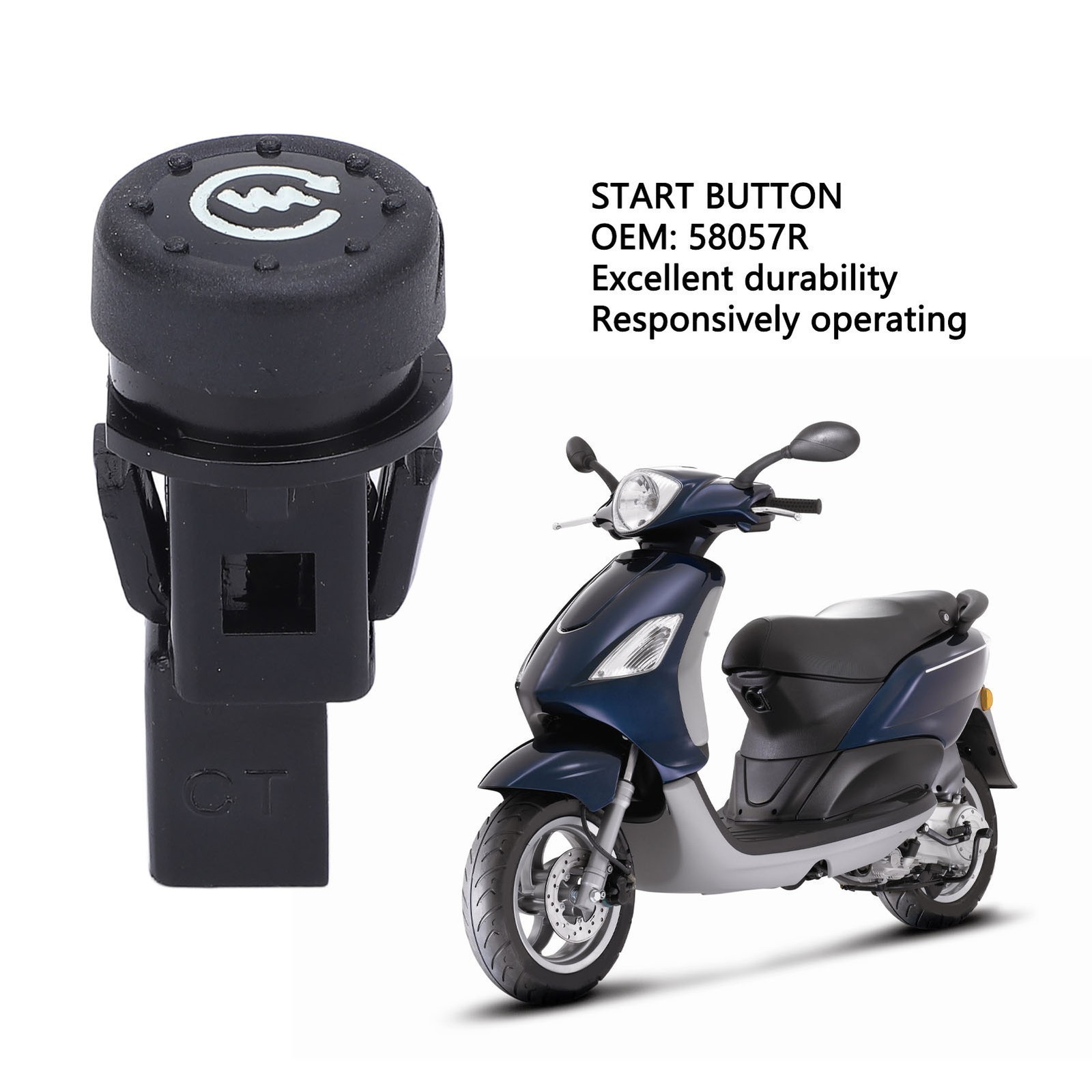 Motorcycle Start Button Switch 58057R Replacement for Fly 150 Fly 50 X9