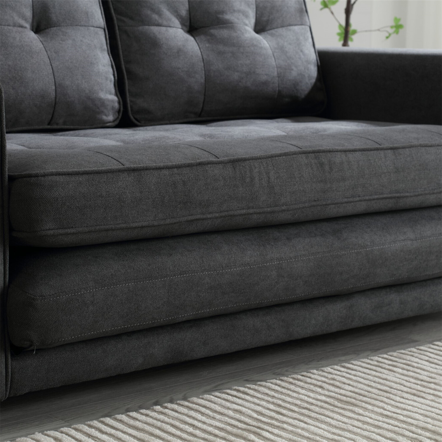 Convertible Sleeper Sofa Bed Velvet Loveseat Sofa Couch Futon Sofa Pull-Out Bed