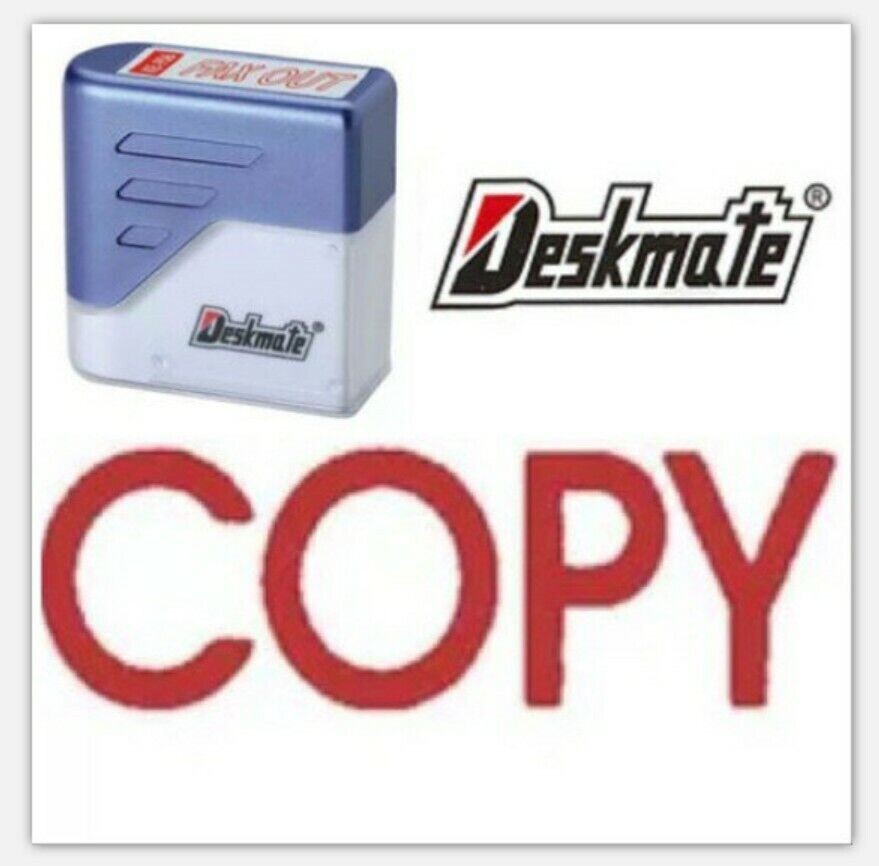 {COPY} Deskmate Rubber Stamp Pre-inked Self-Inking Office Stationery Top Quality