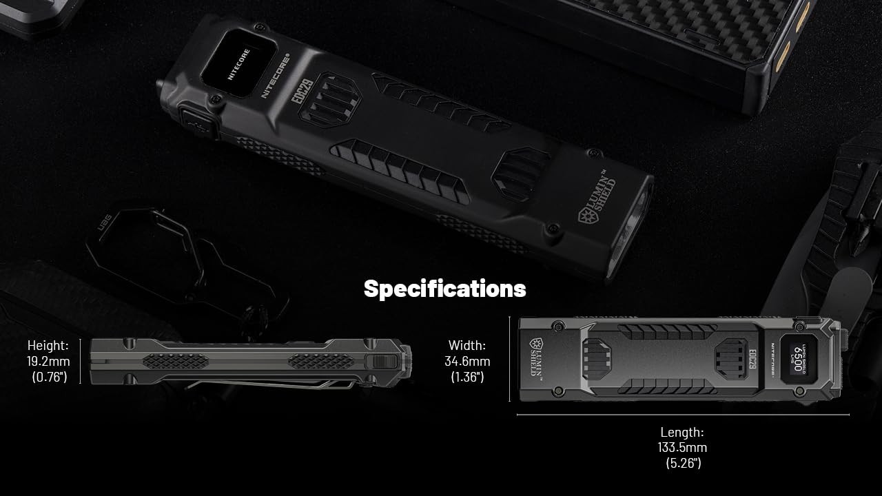 Nitecore EDC29 6500 Lumen USB Rechargeable Flat Slim Body LED Flashlight