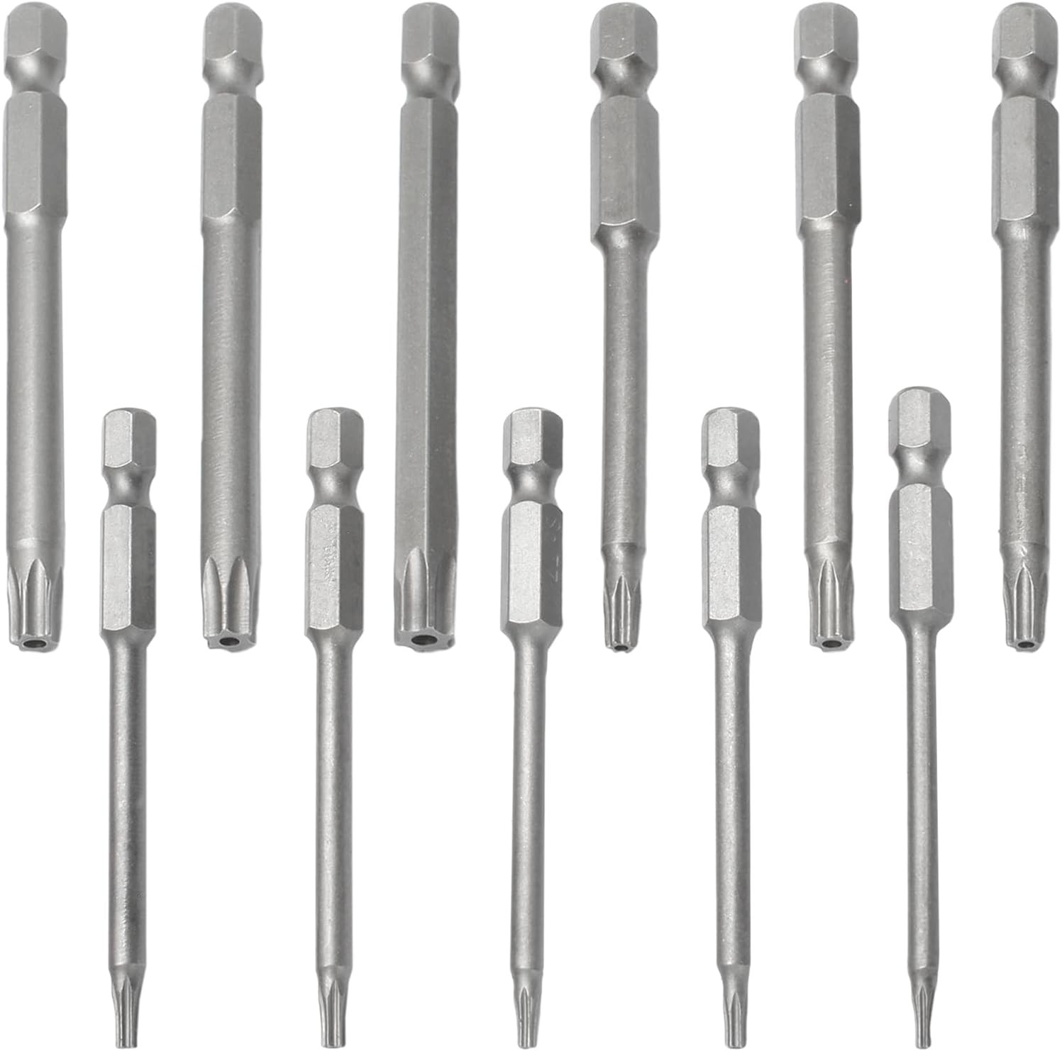 11pcs T6-T40 Magnetic Head Torx Screwdriver Bit Set Security Tamper Proof Star
