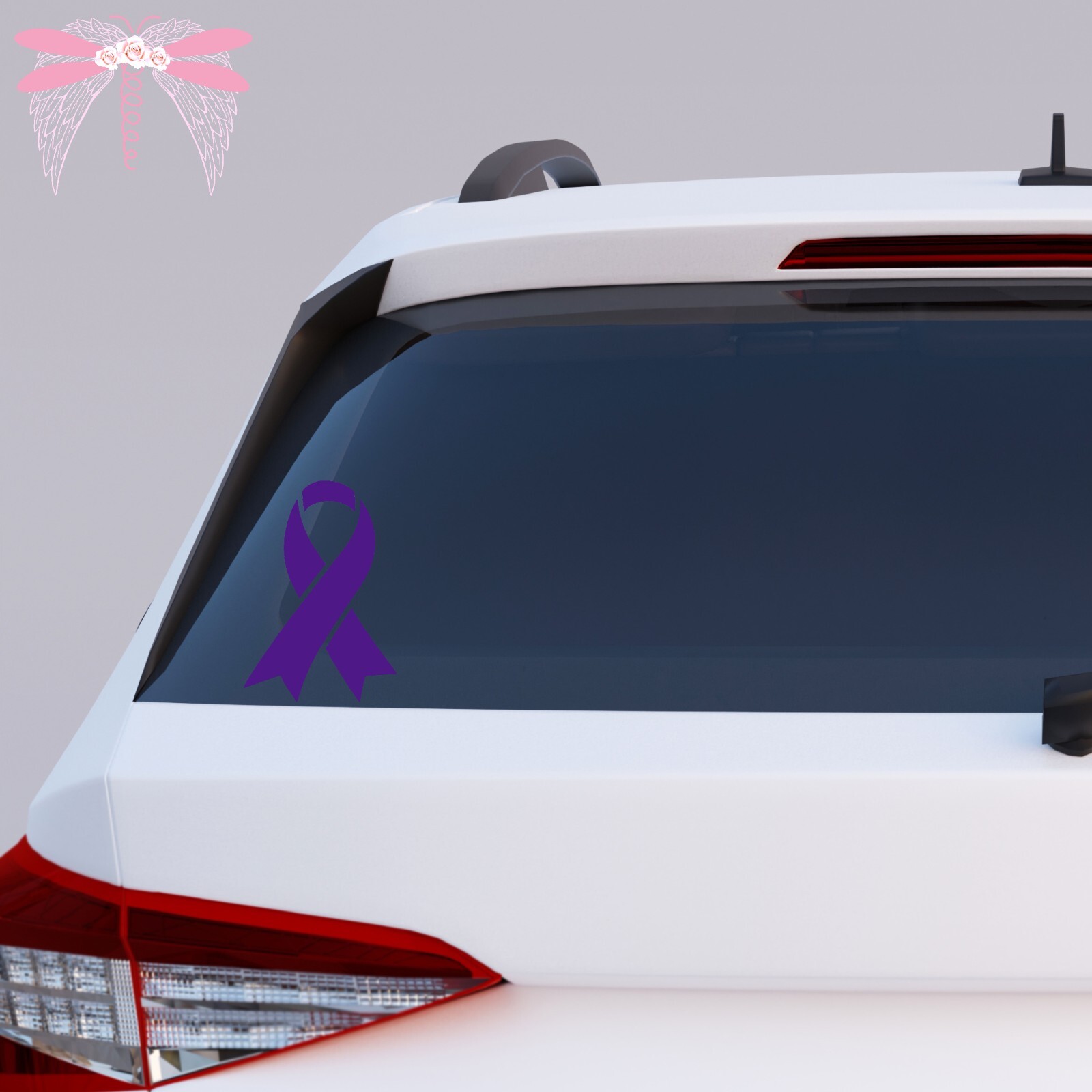Pancreatic Cancer Awareness Ribbons Purple Vinyl Decal Stickers 22 Sizes Avail