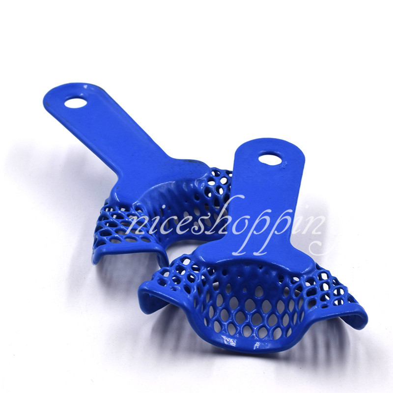 10 Pcs Dental Plastic-Steel Impression Trays Denture Instruments Materials