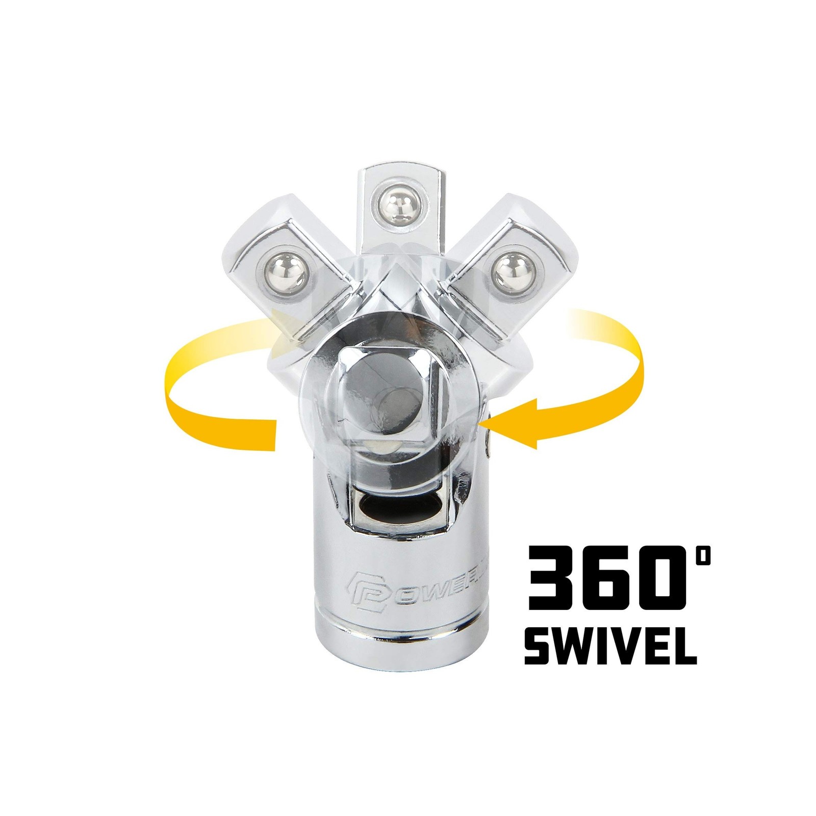 Powerbuilt 7 Piece Universal Joint and Socket Adaptor Set, U-Joint and Socket...