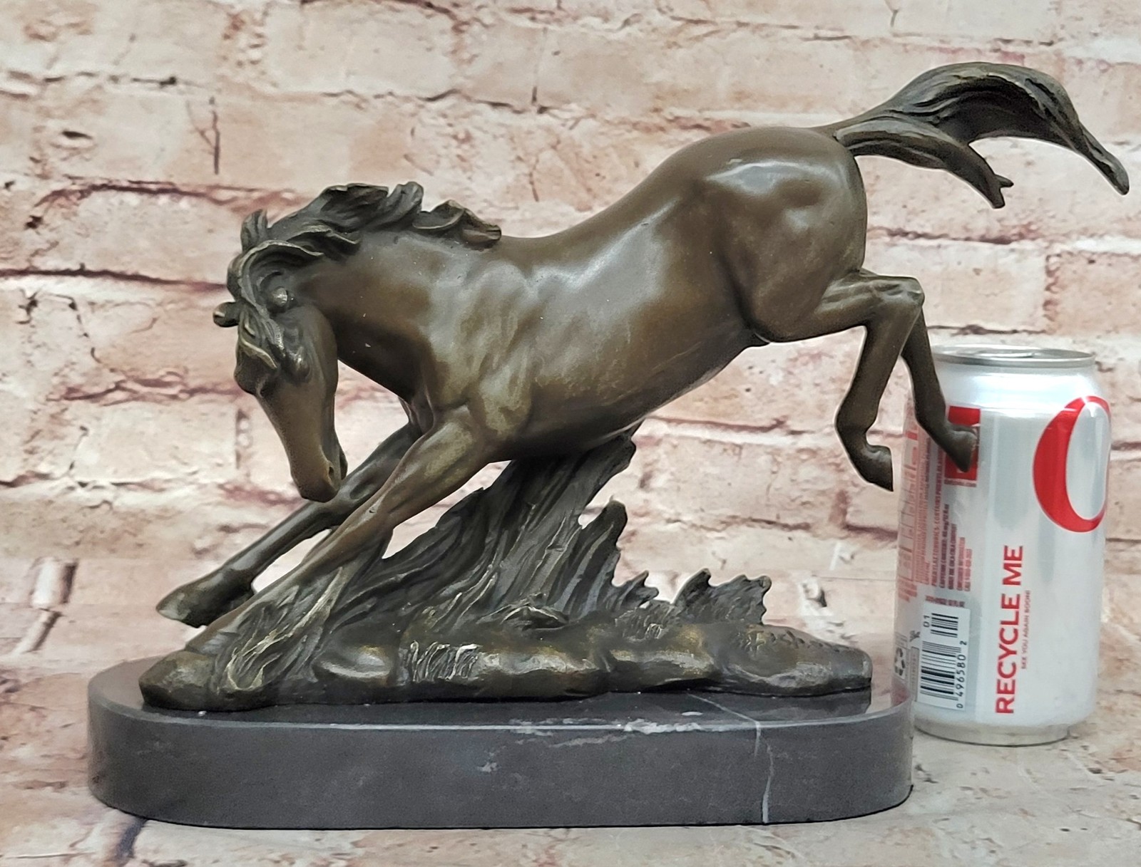 Intricate Detailing: Fisher`s Signed Original Bronze Horse Sculpture Figure