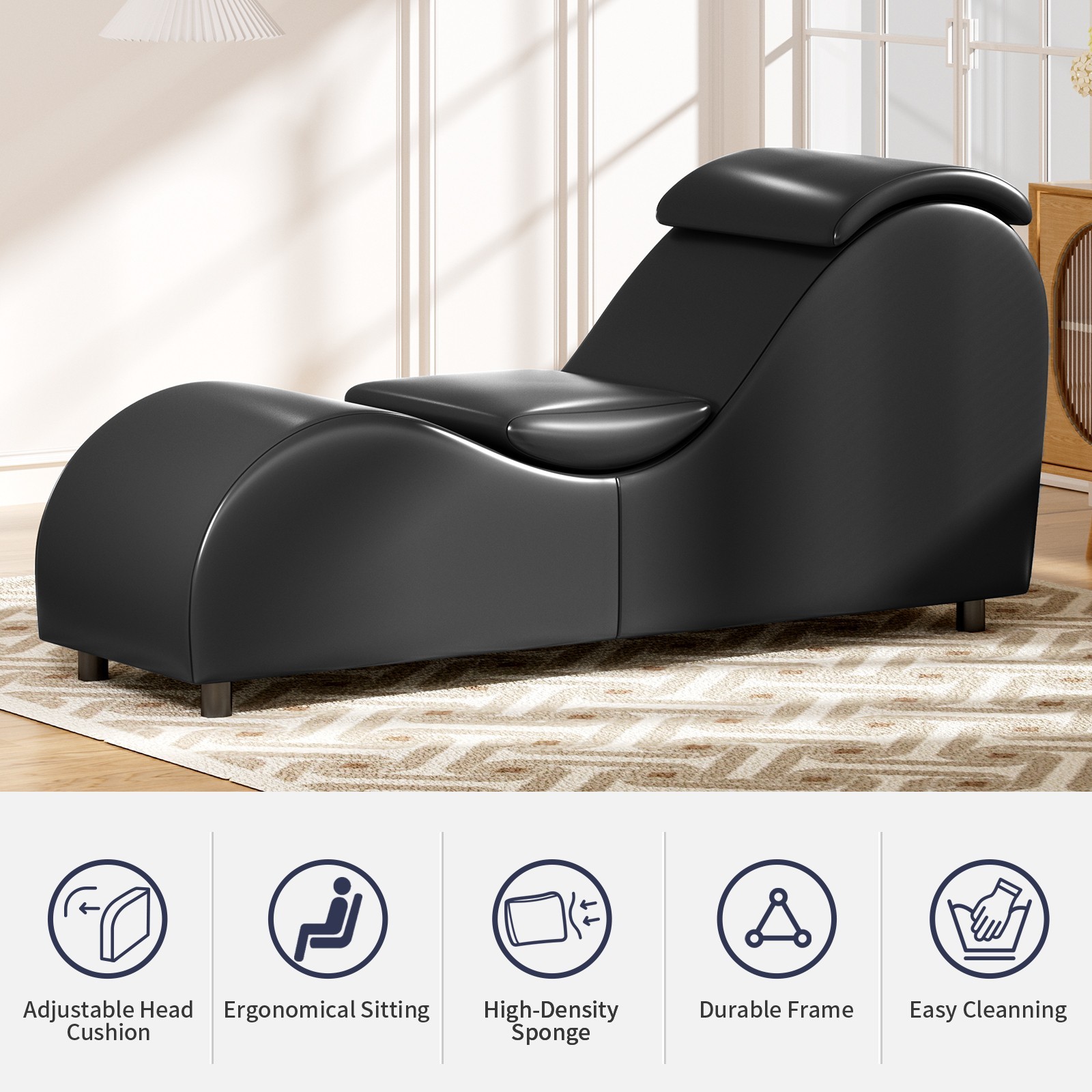 Zafly Curved Sofa Sex Chair Yoga Recliner Ergonomic Yoga Sofa Yoga Chair Lounge