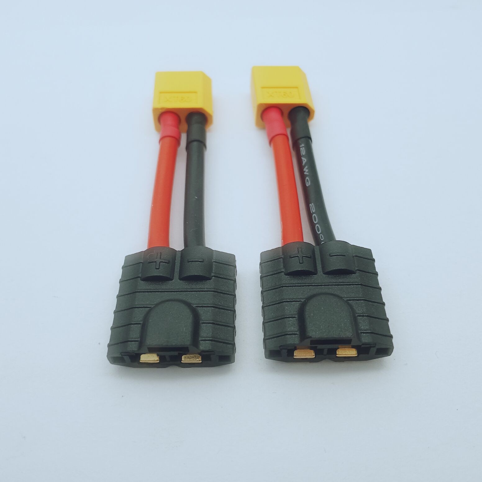 2pcs XT60 Male to New ID Charger Female Cable For Traxxas EZ-Peak 2s/3s/4s LiPo