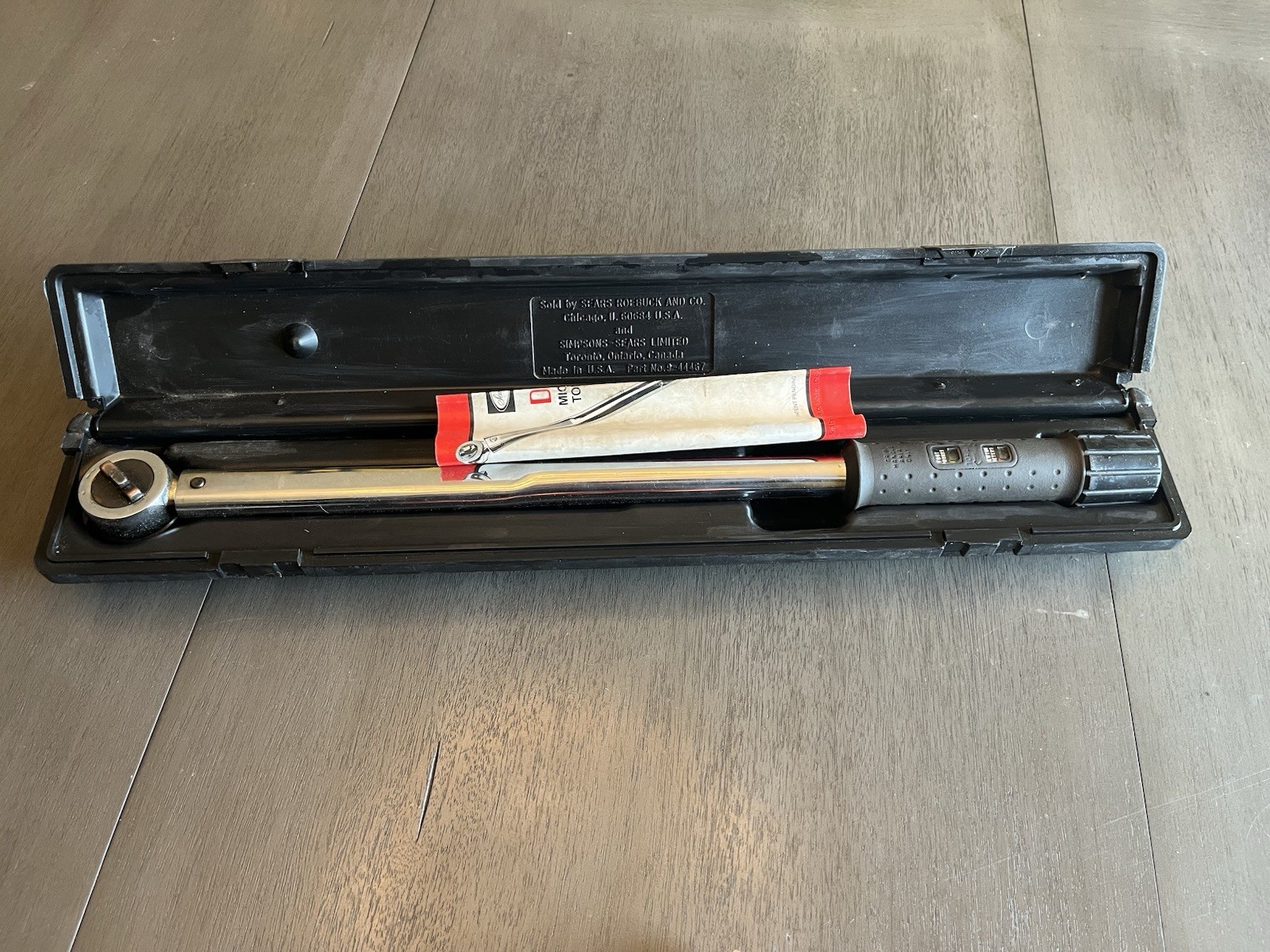 VTG 1970's 1/2" Sears Craftsman Digitork Micro-Adjusting Torque Wrench • Works!
