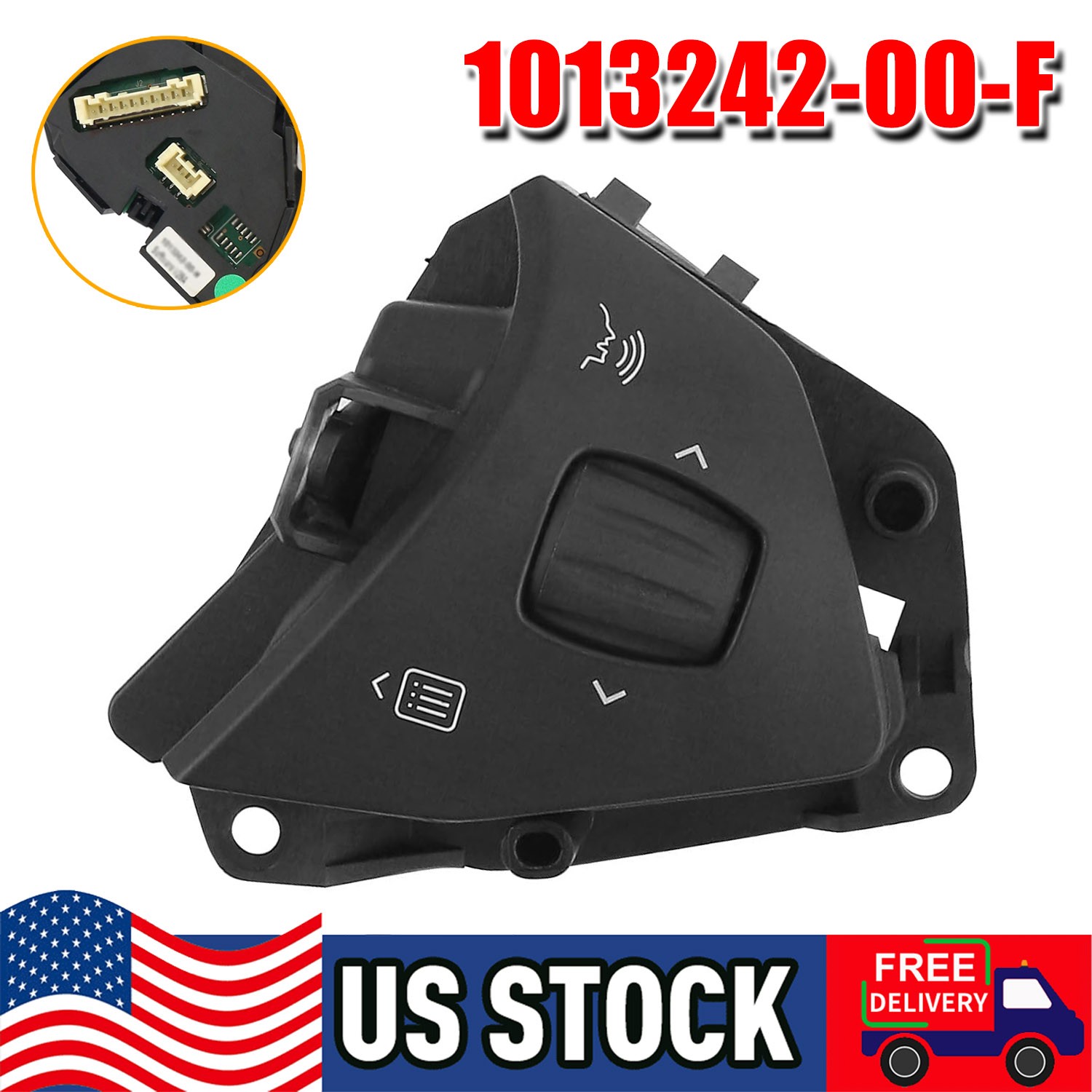 1013242-00-F Right Steering Wheel Audio Voice Control Button For Tesla Model S X
