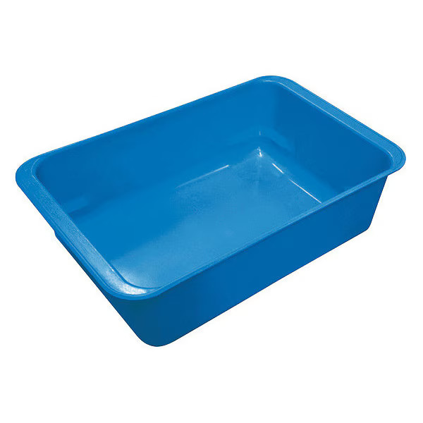 Toteline Nestable Storage Container, 2.8 gal, 17 in L x 11 in W x 5 in H, Blue