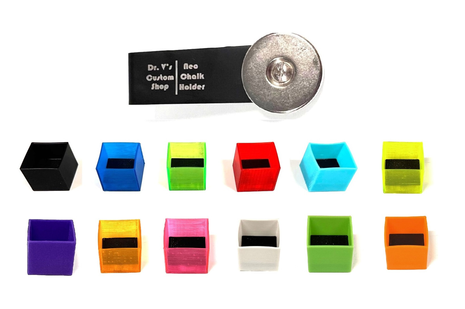 Dr. V's Magnetic Square Chalk Holder - Fits All Square Chalk