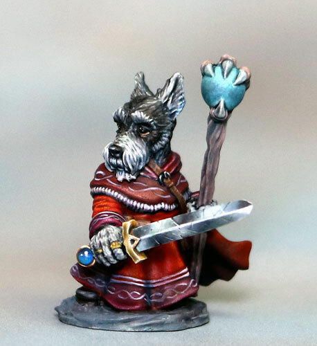 Dark Sword DSM-8162 Gabby Schnauzer Wizard with Staff & Sword (Critter Kingdoms)
