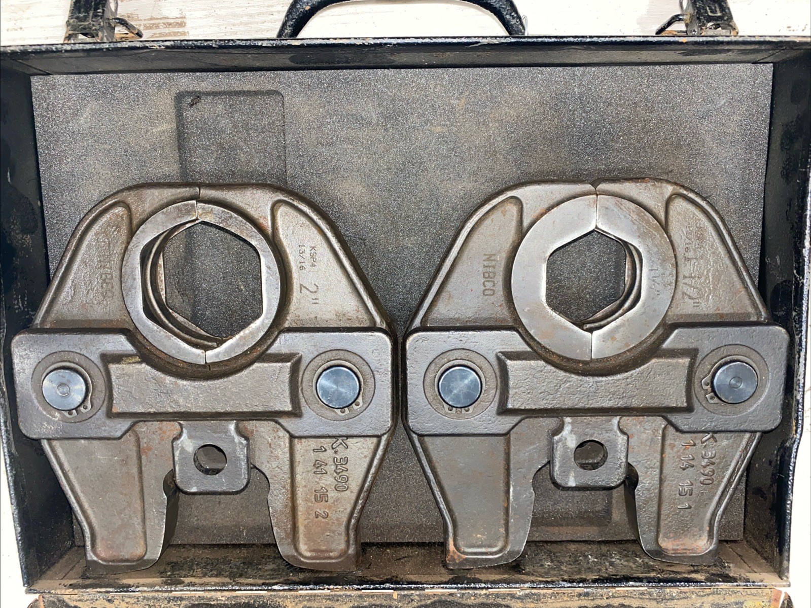 Nibco KSP4 Pair 1 1/2" 2" STD Press Jaw - Used - Includes Hard Case