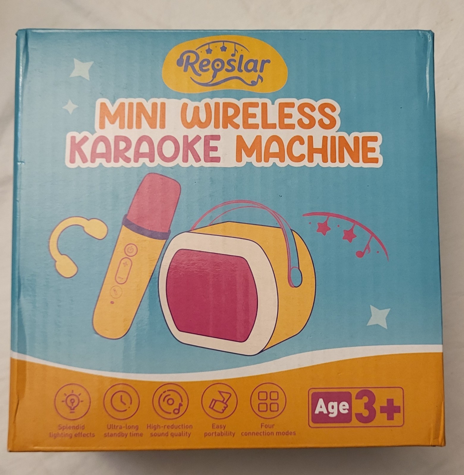 Reostar Mini Wireless Karaoke Machine - Purple - 1 Mic - NEW IN BOX