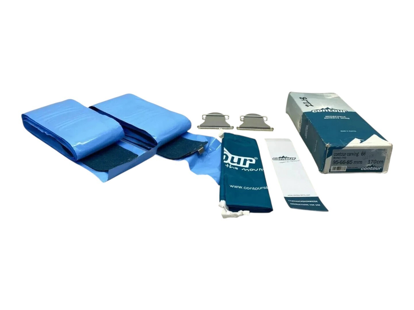 Contour Carving Climbing Mohair Adhesive Ski Skins PAIR - New/Old Stock