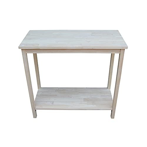 Accent Table, Unfinished L: 14 x W: 31 x H:29 Rustic