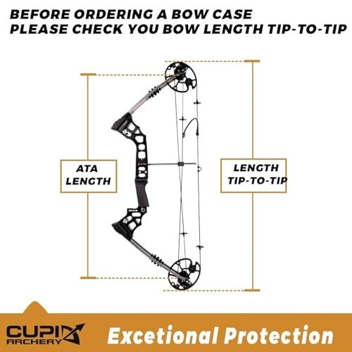 Lightweight Soft Compound Bow Case with Arrow Pocket & Backpack Straps