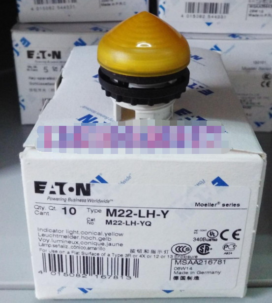 5PCS New Eaton Moeller M22-LH-Y M22-LH-YQ Indicator Light Yellow Brand
