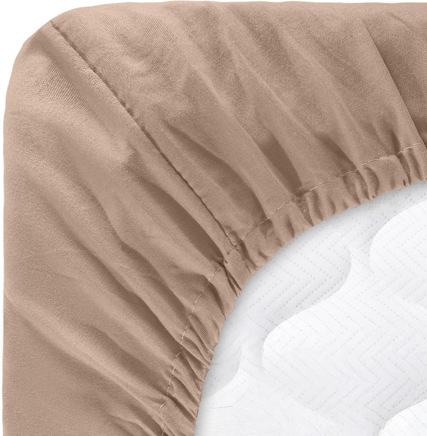 Brushed Microfiber Sheet Set, Full, Taupe
