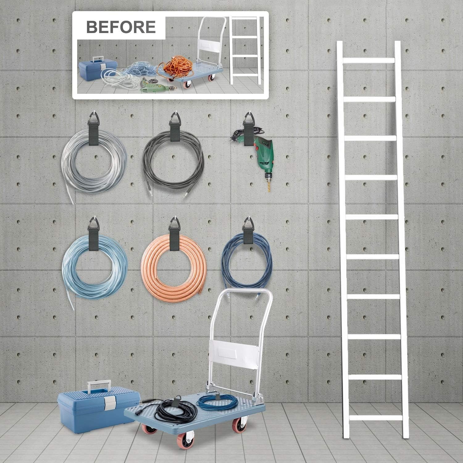 Heavy-Duty Extension Cord Strap – 16 Inches for Maximum Storage Efficiency