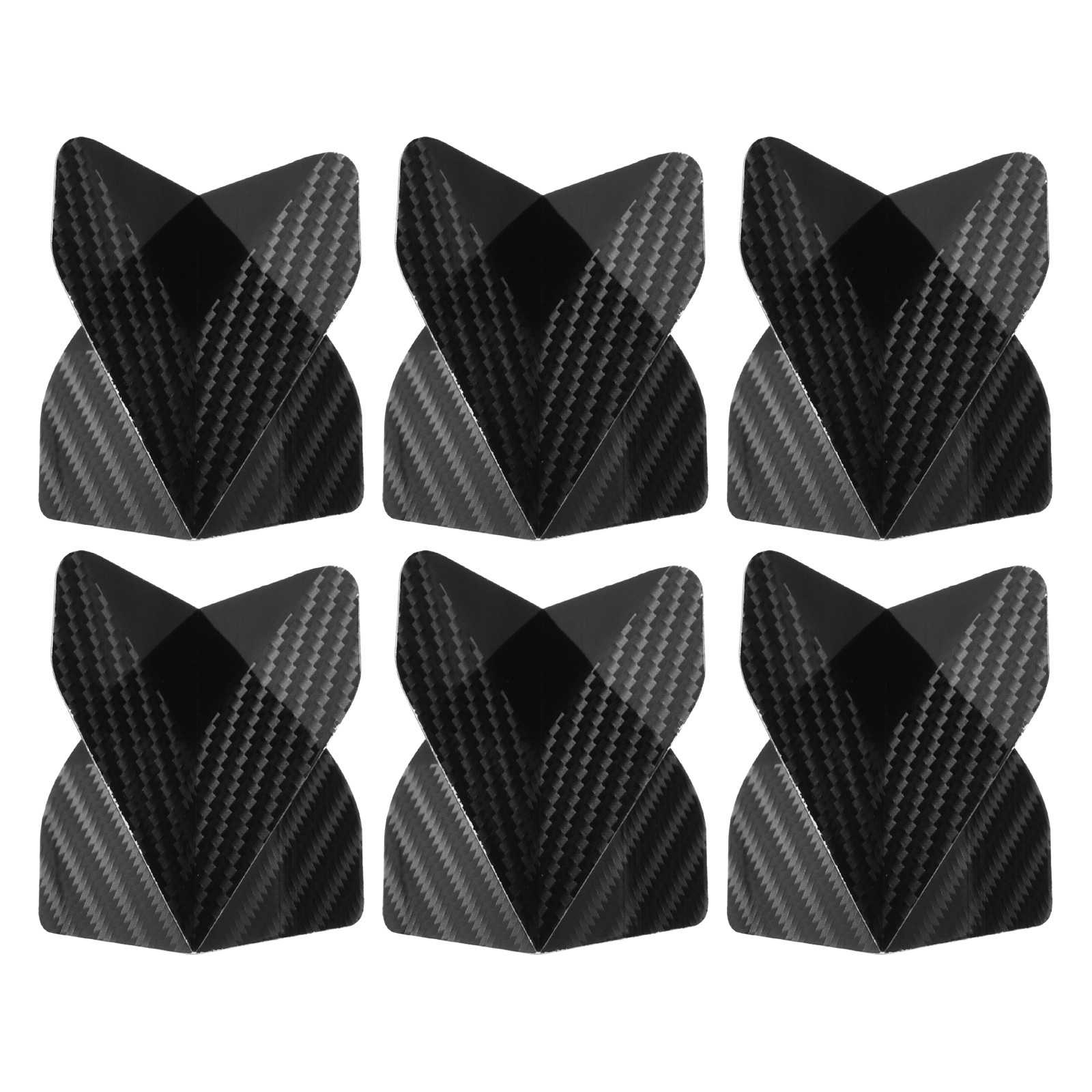Dart Flights, 6 Pack PET Darts Accessories Spotted Style, Black, Gray