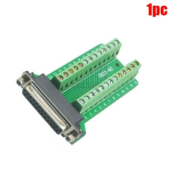 DB25 Female 25Pin Plug Breakout Pcb Board Terminals D-Sub Connector ak