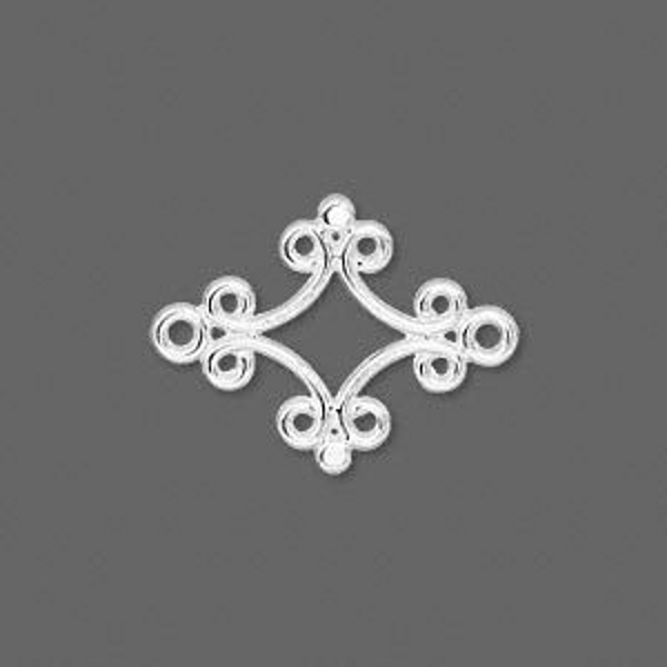 Silver Link Chandelier Finding 1 inch Diamond Drop Jewelry Lot of 12