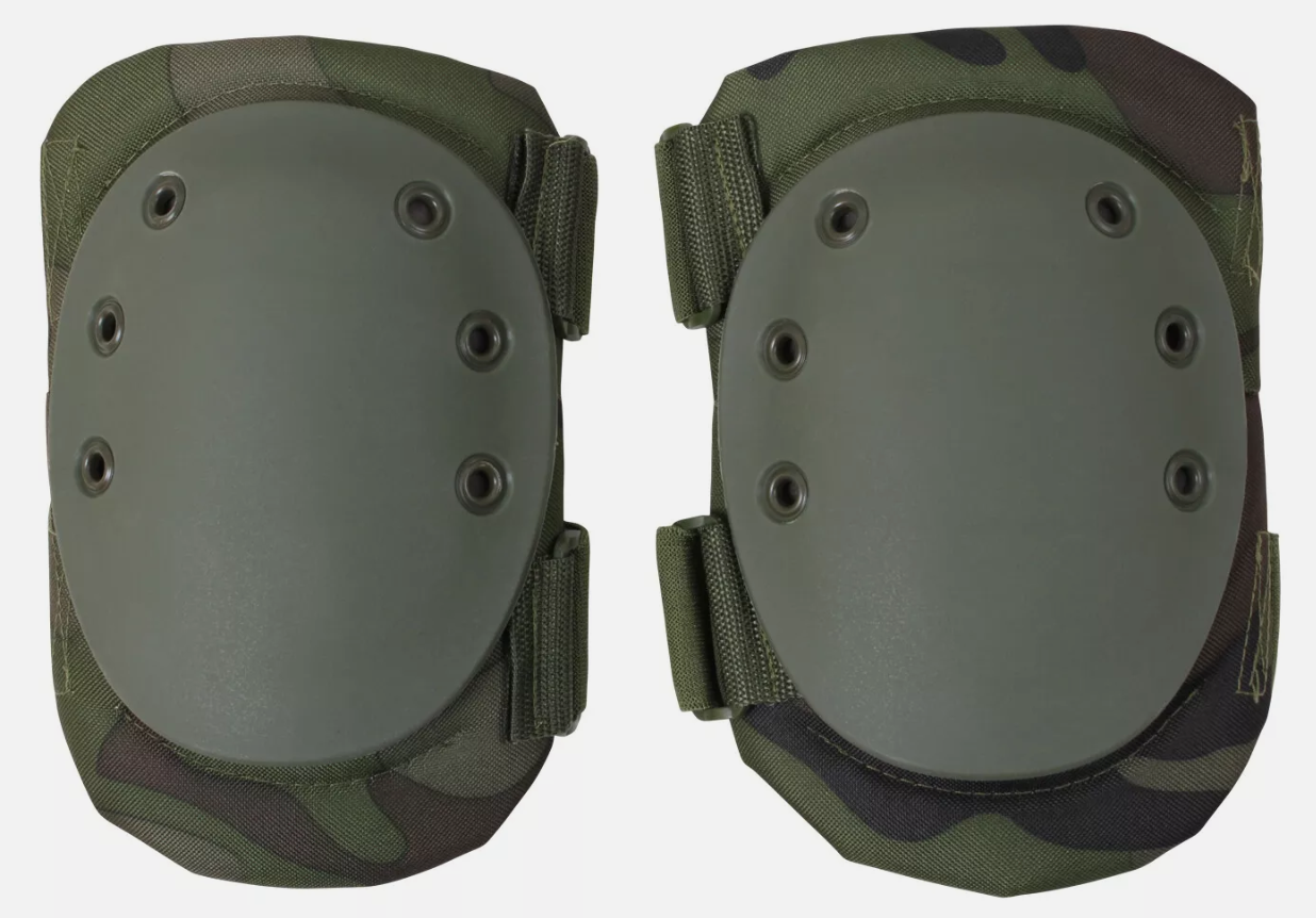 Rothco Tactical Protective Knee Pads With Hard Rubber Shell Foam Inner Padding