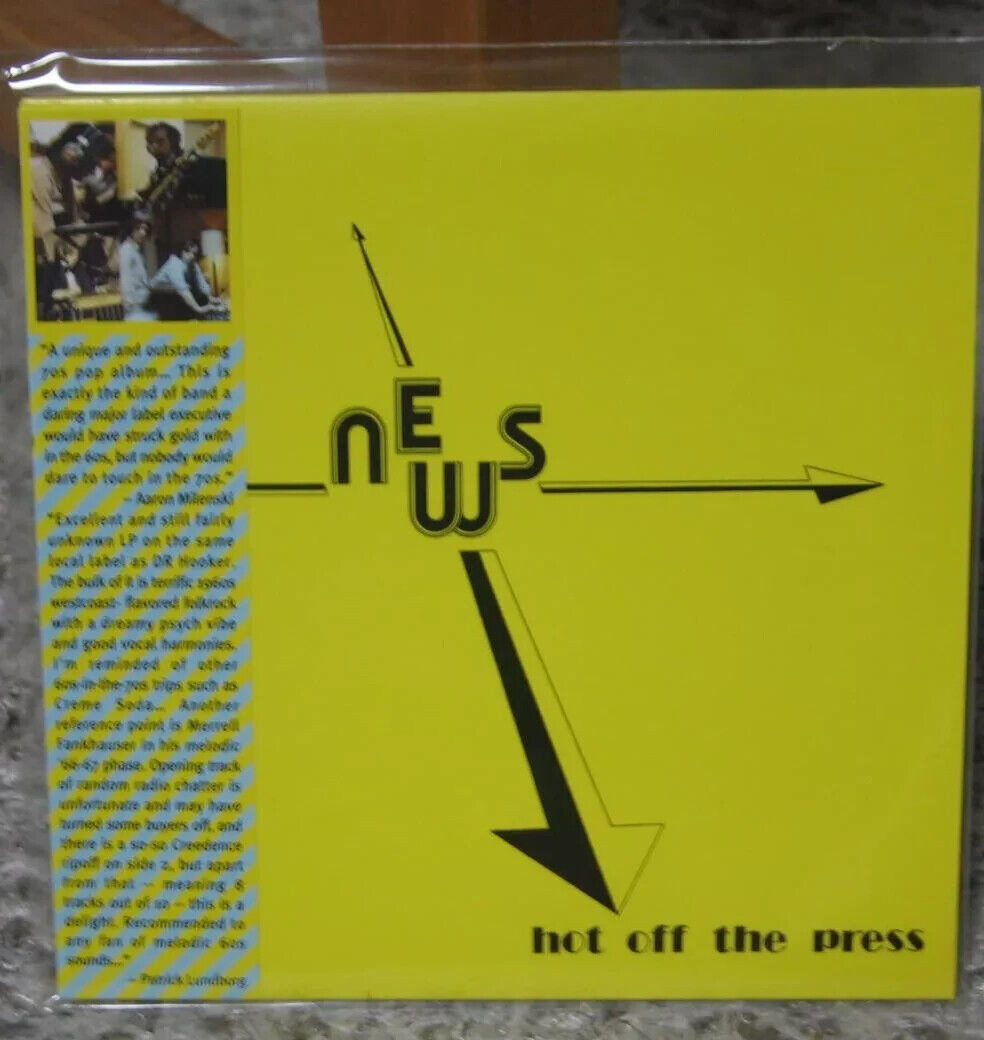 NEWS HOT OFF THE PRESS REMASTER RARE OOP MINI-LP CD psych