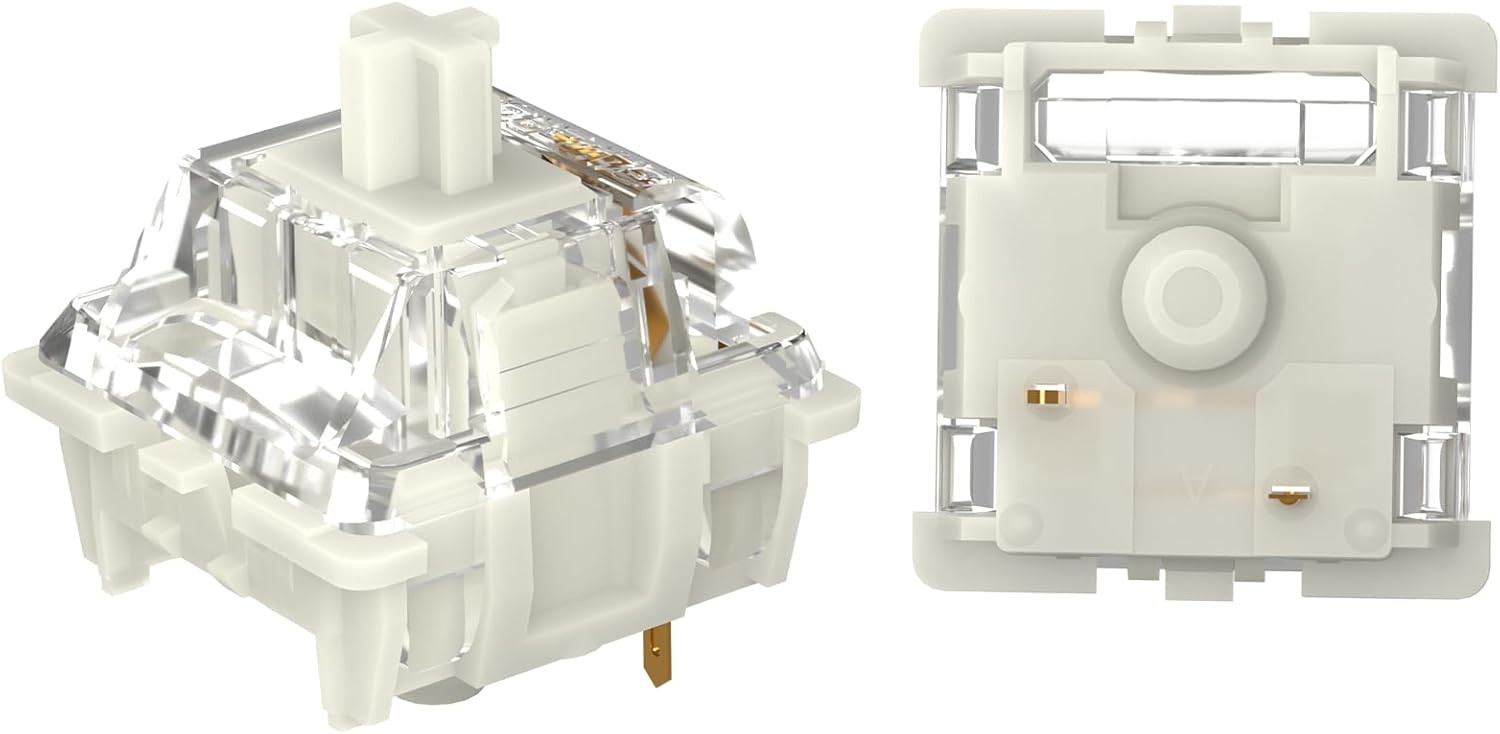 Gateron White Pro RGB Linear Keyboard Switches Color: White