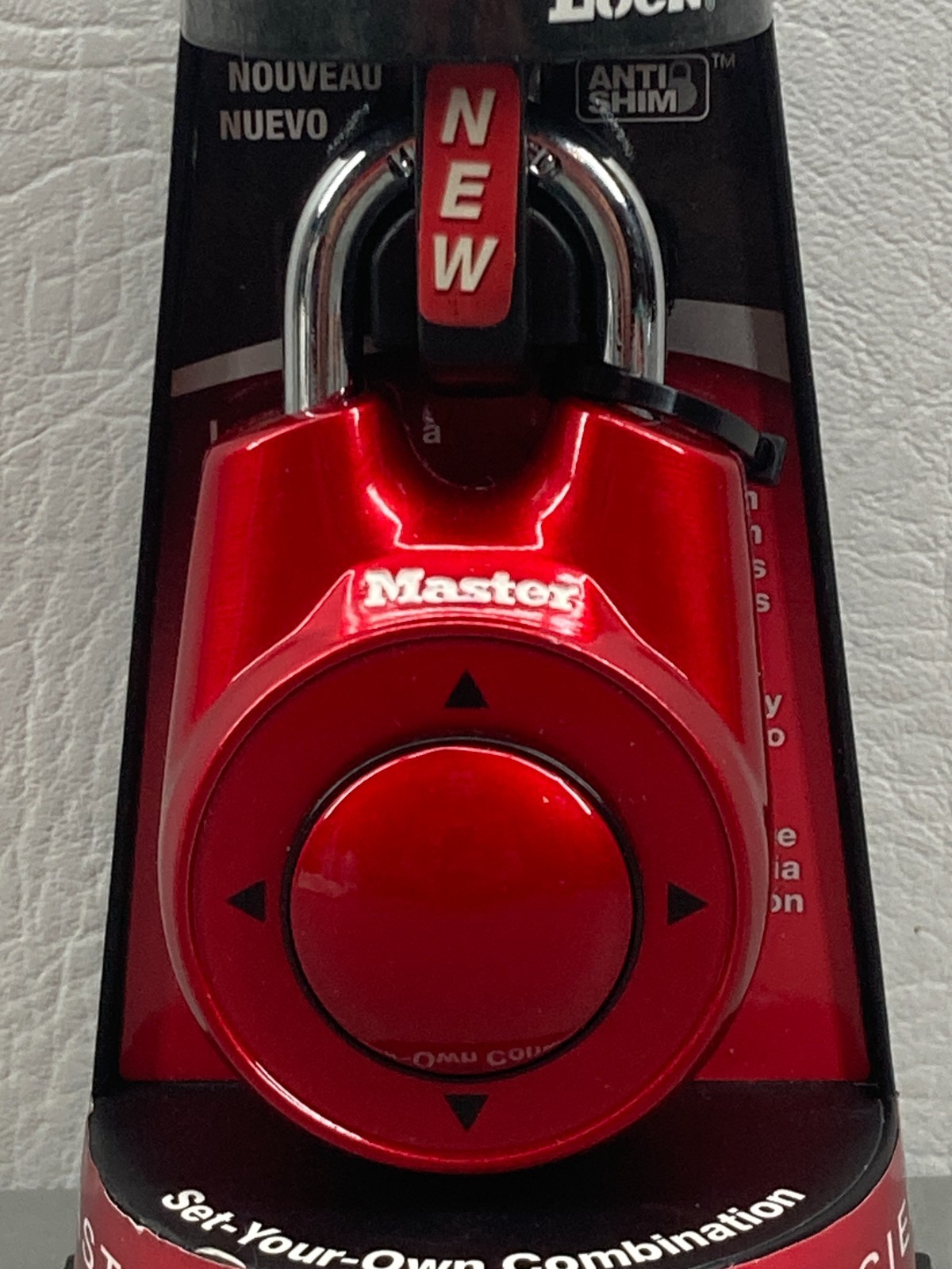 Master Lock Speed Dial Resettable Combination 1500iD Directional Movement Red