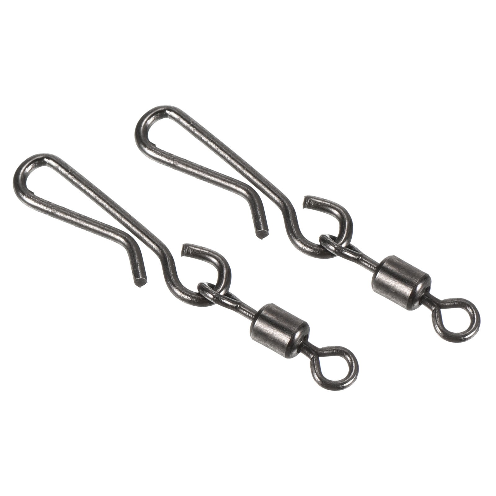 Fishing Rolling Swivel with Hanging Snap, 20 Pack 18lb Fishing Tackle, Black