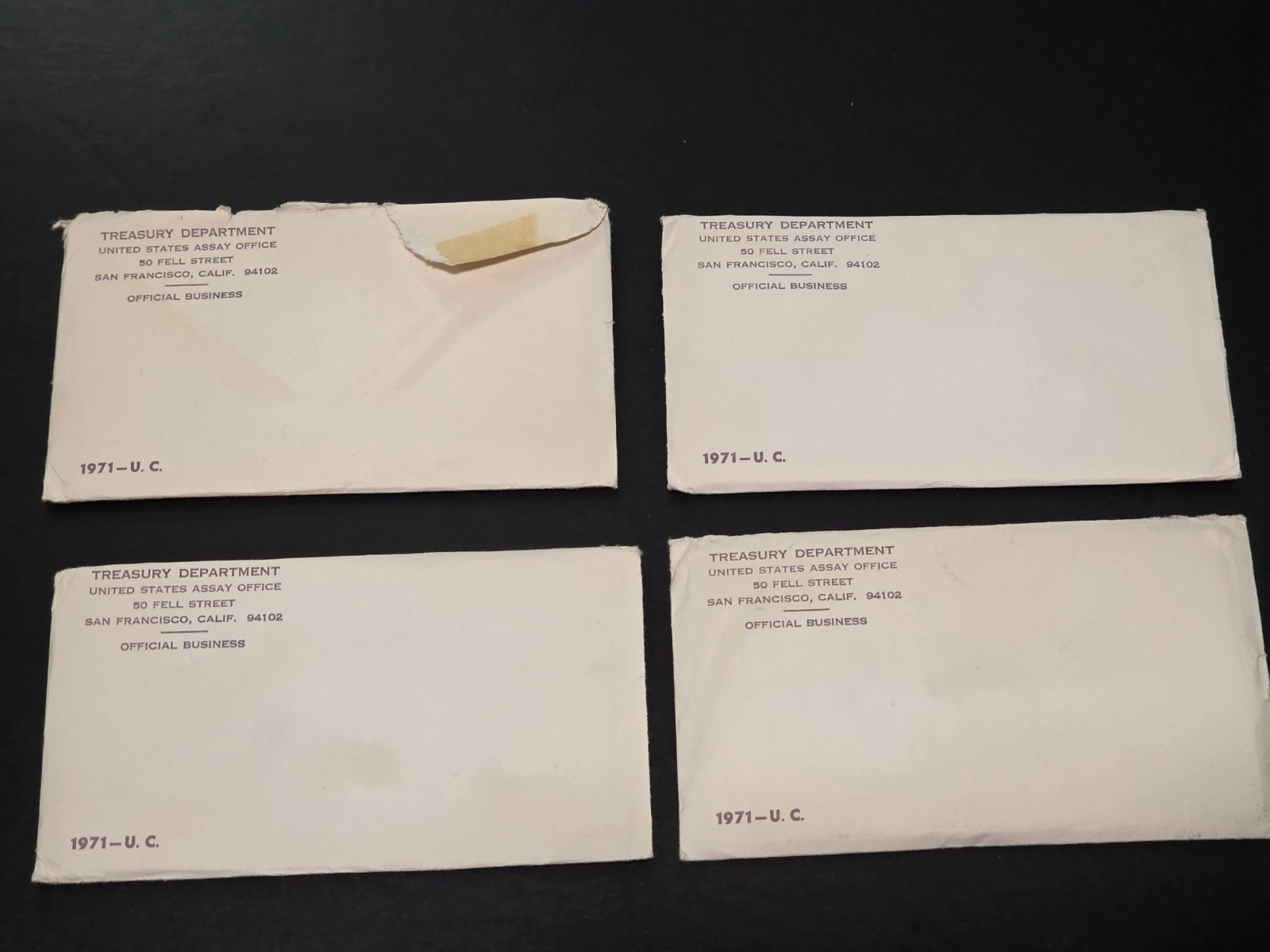 Lot Of 4 1971 US Mint Clad Sets Uncirculated 11 Coin Set P&D Set Complete Sets