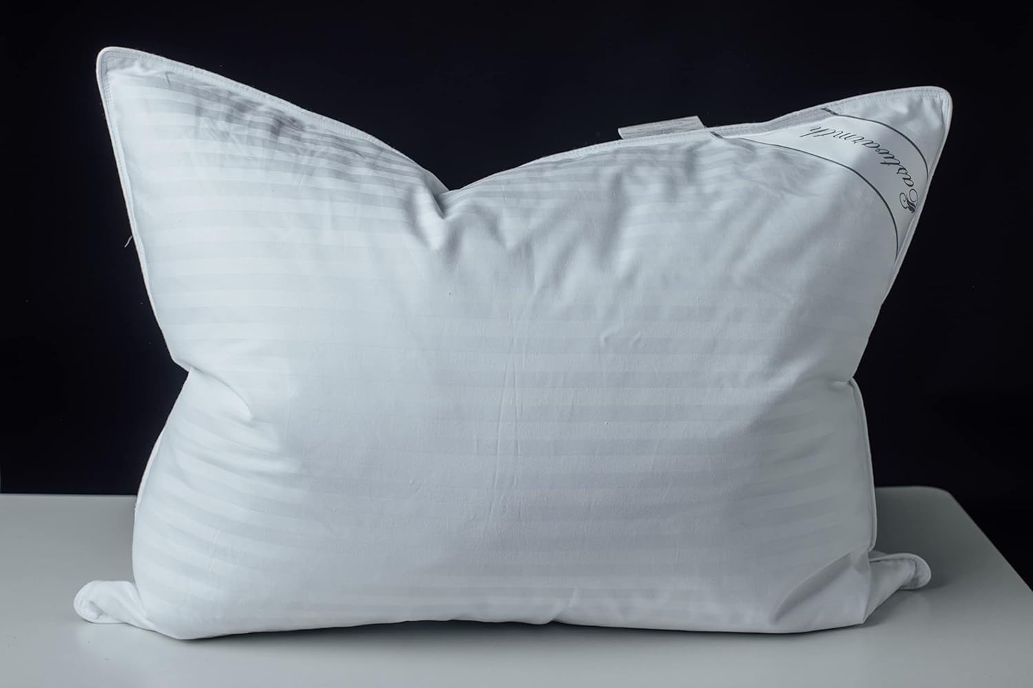 Goose Down Feather Soft Pillows One Pillow 100% Cotton Supportive Bed Pillow Str
