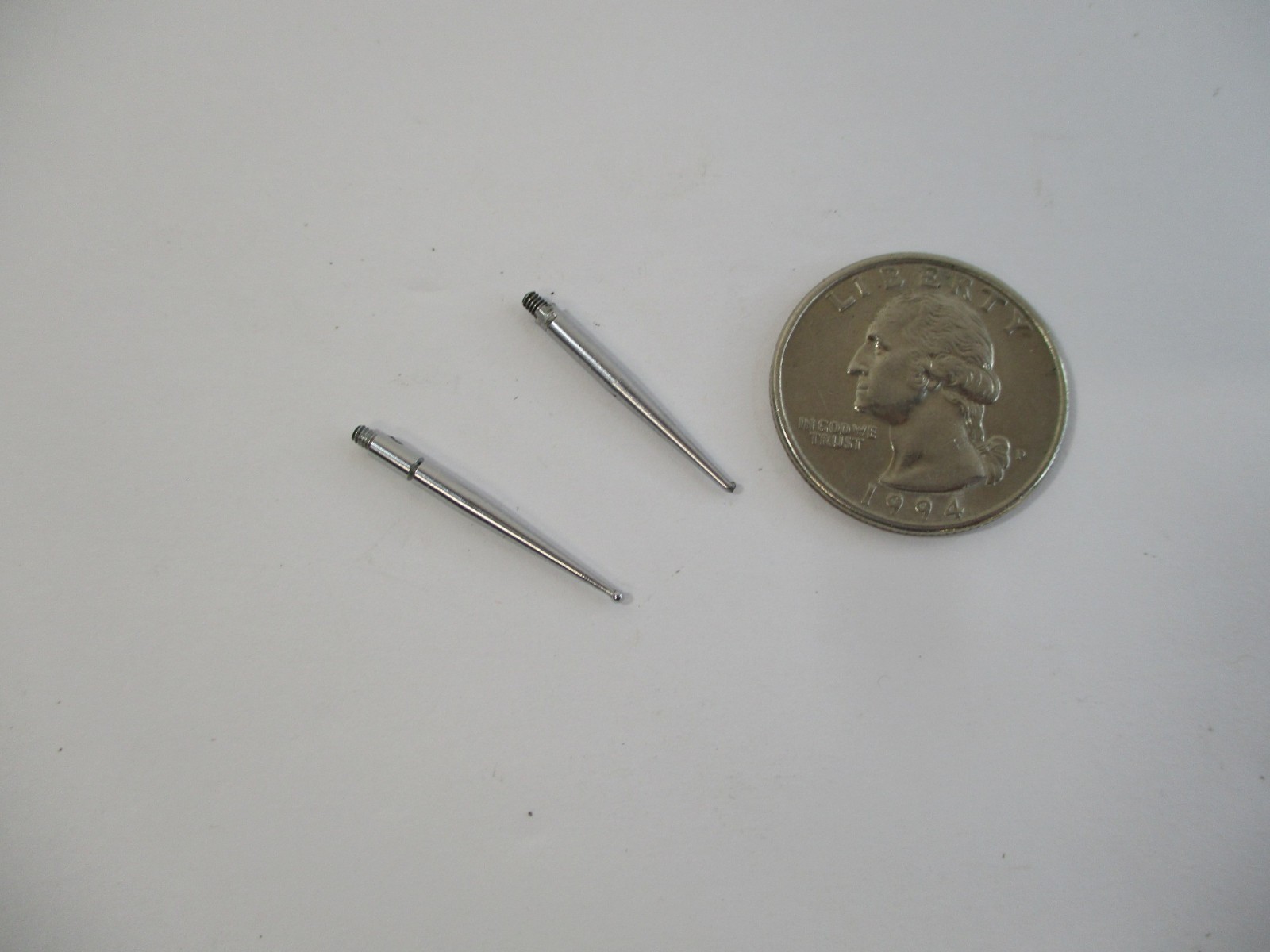 (2) Dial Indicator Probe TIP (1) .040" Ball (1) Broken. Fits Interapid, Mitutoyo