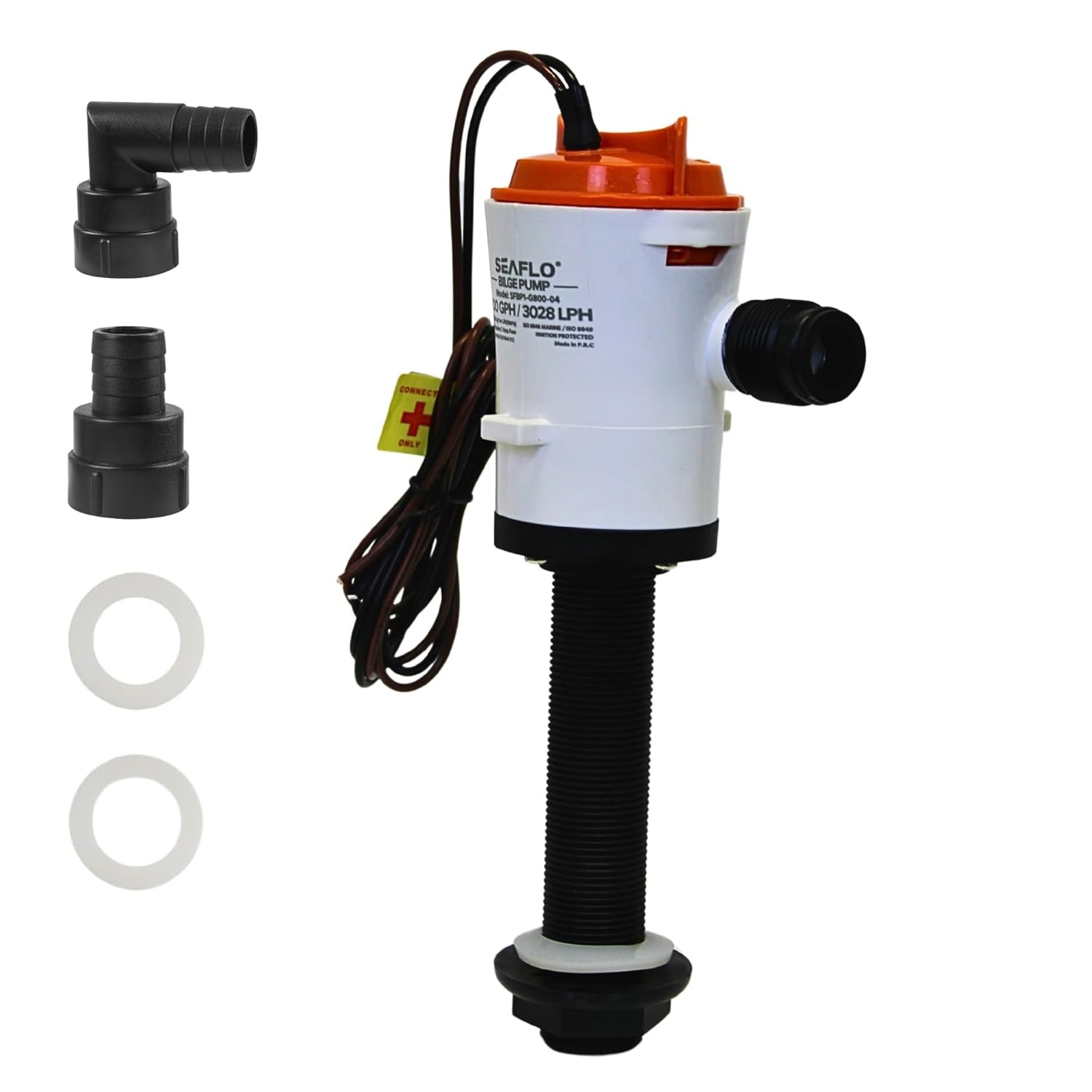 SEAFLO 04 Series 12V 600 GPH Baitwell Livewell Pump High Flow Aerator Pump for B