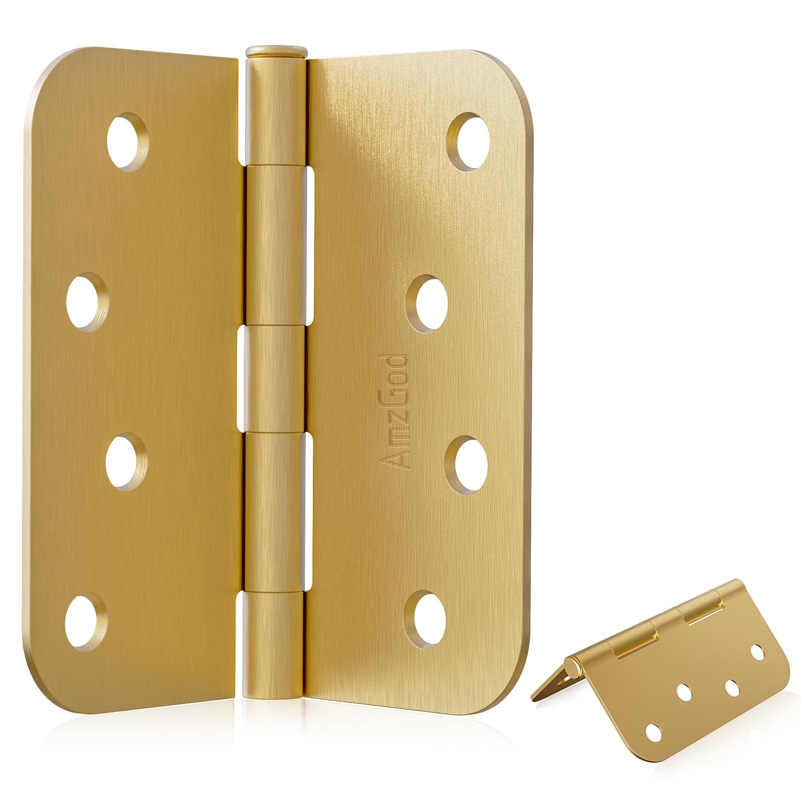 4" X 4" Satin Brass Door Hinges – 3Pack Satin Gold Brushed Brass Door Hing