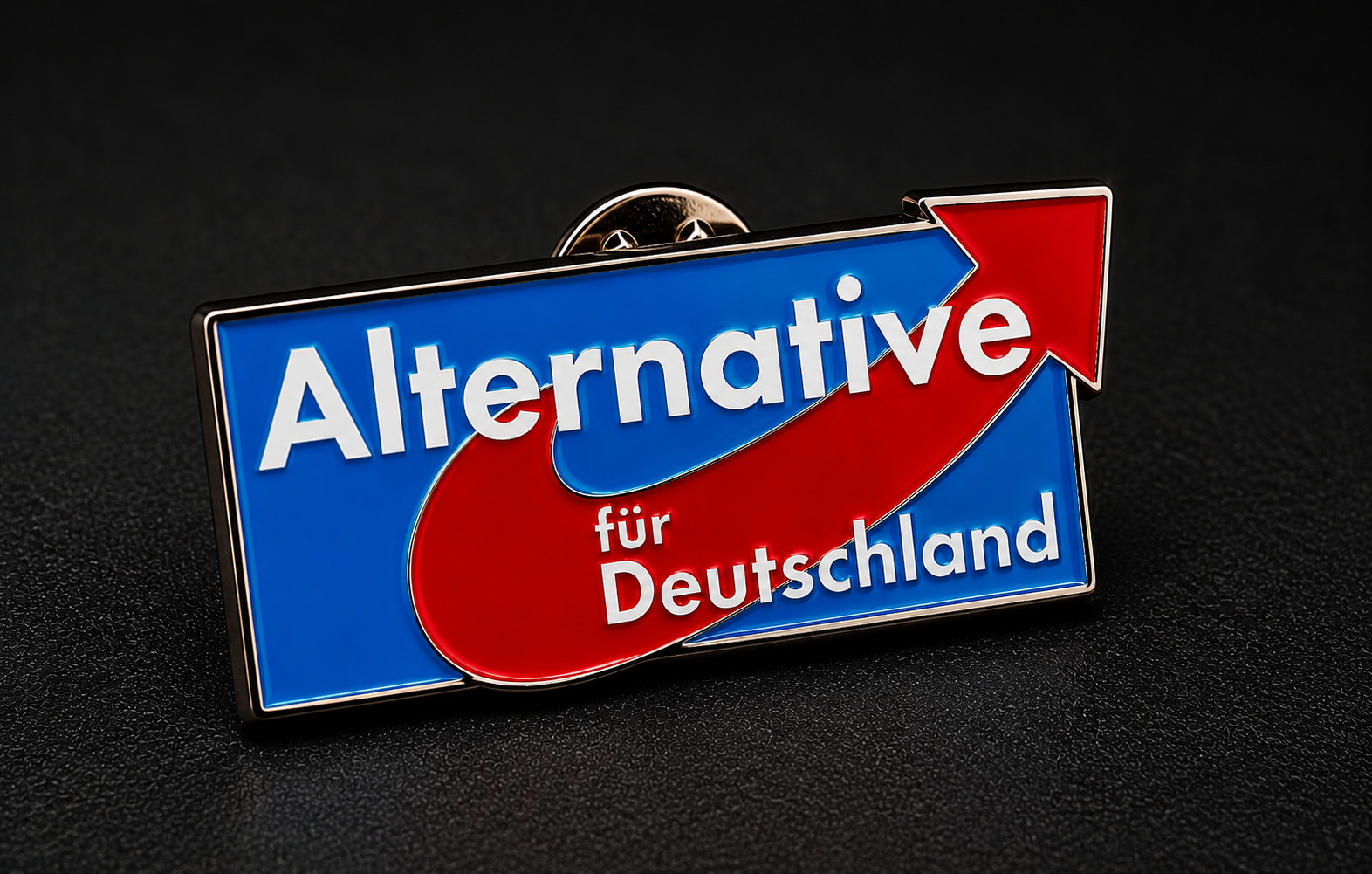 AfD pin long logo pin Germany logo merchandise gift metal silver