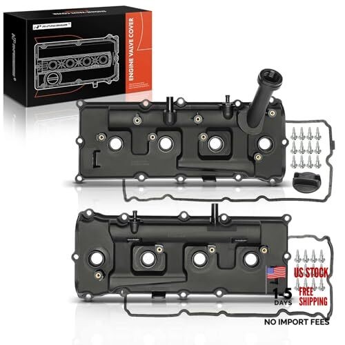 Engine Valve Cover with Gasket & Oil Filler Cap & Bolts Compatible with