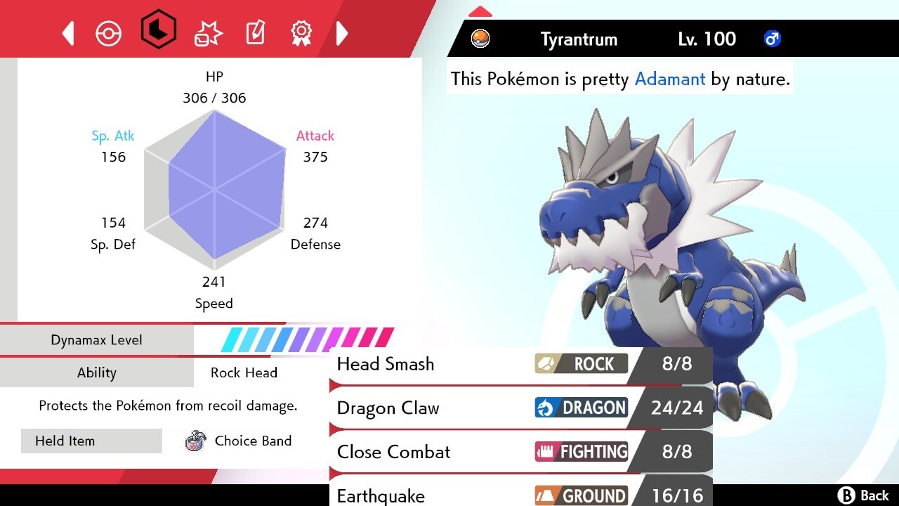 Pokemon Sword and Shield 6iv Shiny Tyrantrum - FAST DELIVERY!