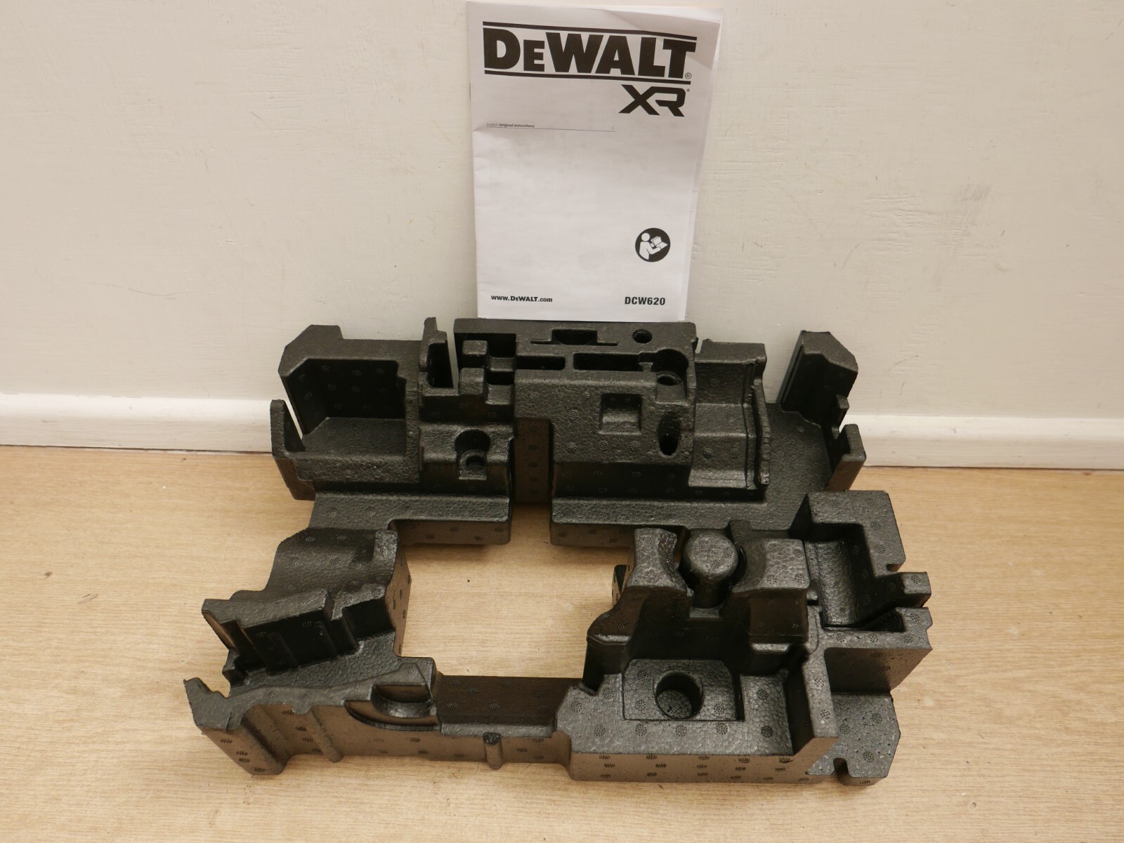 DeWALT dense foam liner taken from a dcw620 deep tstak case