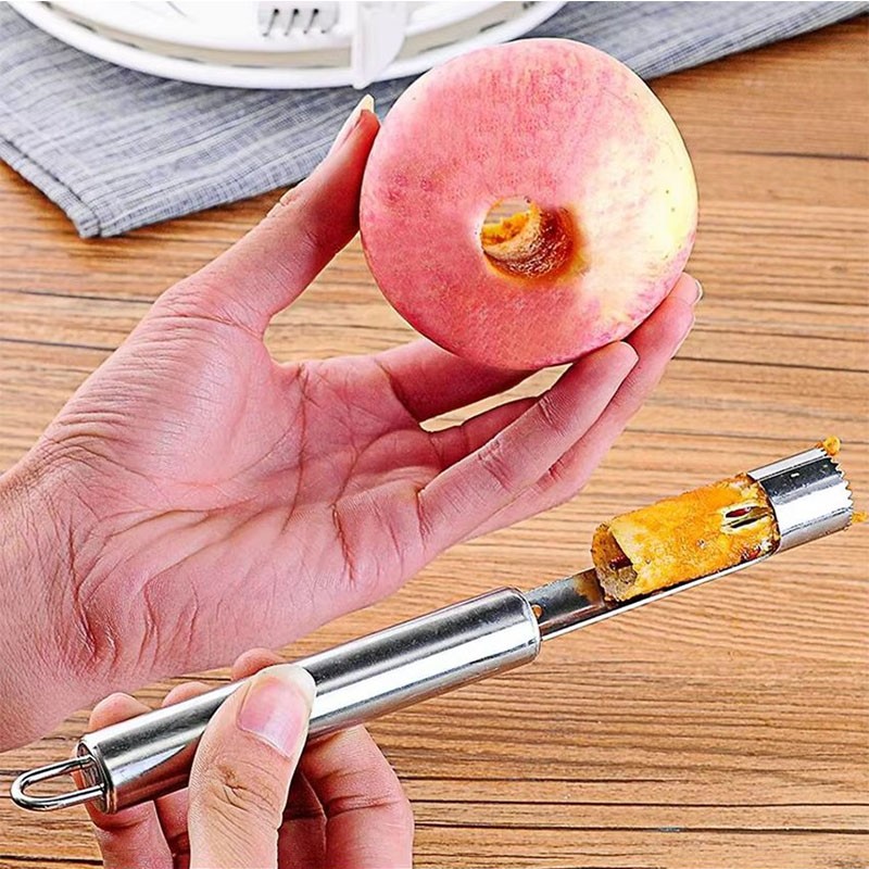 Stainless Steel Apple Corer - Fruit & Vegetable Corer - Seed Remover - Cutter