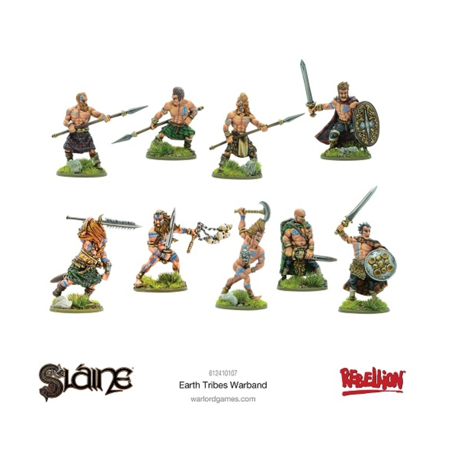 Warlord Slaine 32mm Earth Tribe Warband SW (New)