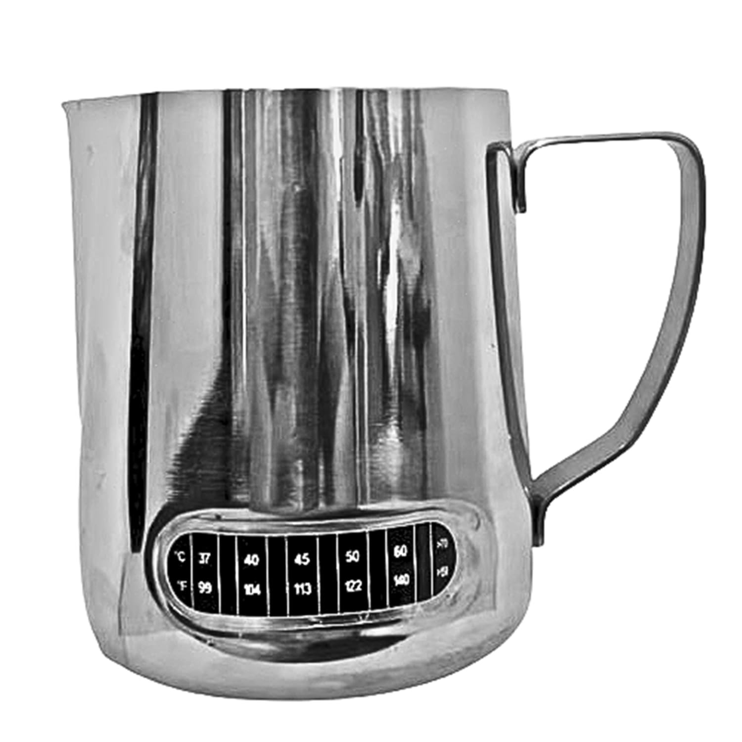 Milk Frothing Pitchers 21 oz (600 ml) with Integrated Thermometer,Latte Art J...