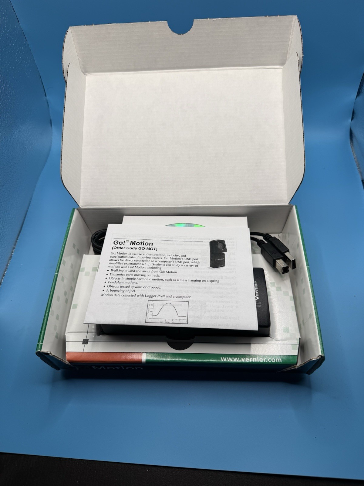New Vernier Go! Motion Velocity & Acceleration Sensor~USB Logger Lite Software