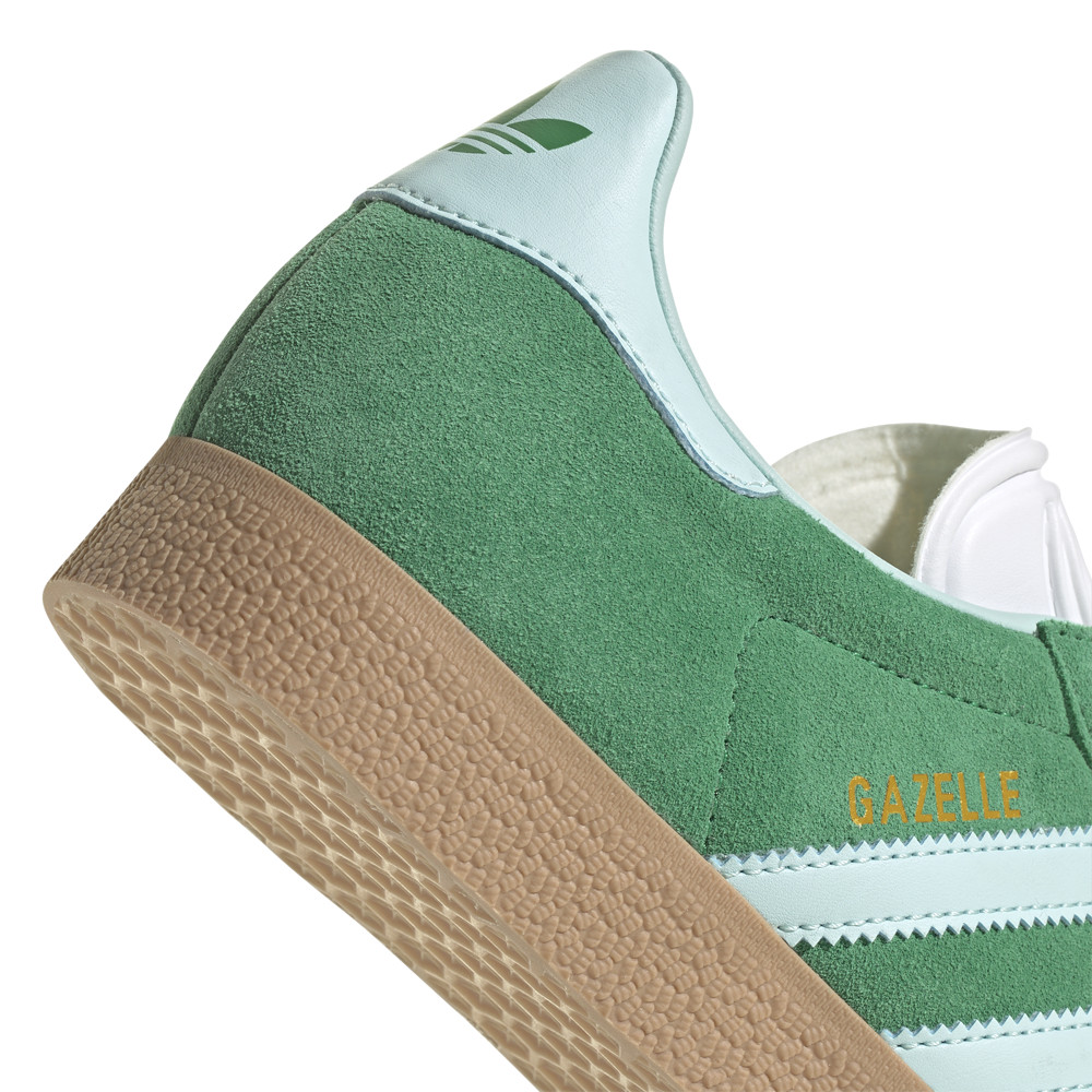 adidas Gazelle Indoor Lace Up Womens Green Sneakers Casual Shoes JH7218