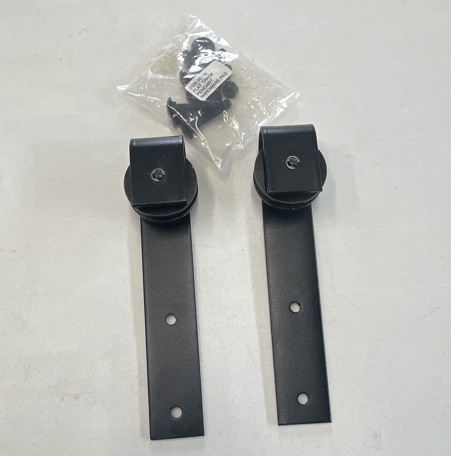 New Barn door Hangers with Hardware Pack, Black Matte, 2x11” fits 1/4” track