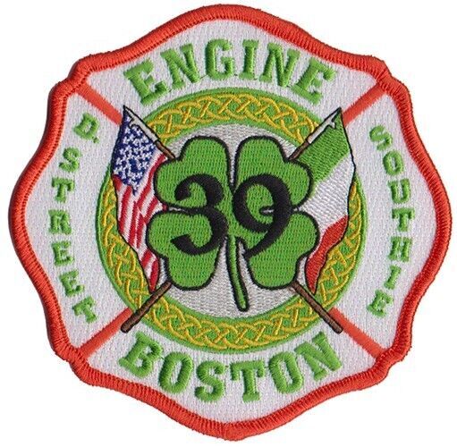 Boston Engine 39 Shamrock NEW Fire Patch - Irish Theme